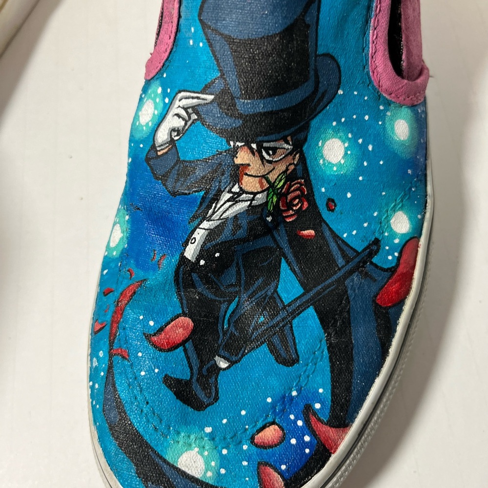 Vans Classic slip on painted Sailor Moon size 9 - Picture 6 of 7